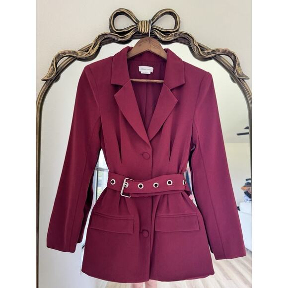 Lovers + Friends Jackets & Blazers - Lovers And Friends Women’s Wade Blazer In Wine Red Size XS
